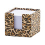 Nicole Miller Memo Cube, 3 inch; x 3 inch;, 600 Sheets, Leopard
