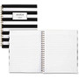 Cambridge Notebook - 160 Pages - Printed - Twin Wirebound - Both Side Ruling Surface - Ruled 11 inch; x 8.88 inch; - Black & White Cover Stripe - 1Each