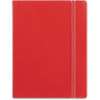 Filofax A5 Size Filofax Notebook - 56 Sheets - Printed - Twin Wirebound - 100 g/m&sup2; Grammage - A5 5.83 inch; x 8.27 inch; - Off White Paper - Red Cover - Leatherette Cover - Recycled - 1Each