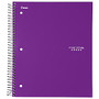 Five Star; Notebook With 4 Pockets, 8 1/2 inch; x 11 inch;, 3 Subjects, College Ruled, 150 Sheets, Assorted Colors (No Color Choice)