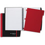 Mead 9-1/2 inch; Stylish Accent Notebooks - 100 Sheets - Printed - Wire Bound - 20 lb Basis Weight - White Paper - Black, Red Cover - 1Each