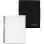 Mead Notebook - 80 Pages - Printed - Wire Bound - Both Side Ruling Surface - Ruled 7.25 inch; x 9.50 inch; - Black Cover - 1Each
