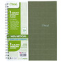 Mead; 100% Recycled Notebook, 3-Hole Punched, 8 1/2 inch; x 11 inch;, 1 Subject, College Ruled, 80 Sheets, Assorted Color (No Color Choice)