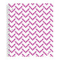 Office Wagon; Brand Fashion Stellar Notebook, 8 inch; x 10 1/2 inch;, Wide Ruled, Pink/White, 80 Sheets