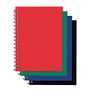 Office Wagon; Brand Poly Cover Wirebound Notebook, 4 inch; x 5 1/2 inch;, 1 Subject, Wide Ruled, 200 Sheets, Assorted Colors (No Color Choice)