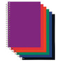 Office Wagon; Brand Poly Wirebound Personal Notebooks, Perforated, 7 inch; x 5 inch;, College Ruled, 200 Pages (100 Sheets), Assorted Colors (No Color Choice)