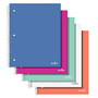 Office Wagon; Brand Stellar Notebook, 8 inch; x 10 1/2 inch;, 1 Subject, Wide Ruled, Assorted Colors (No Color Choice), 100 Sheets