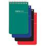 Office Wagon; Brand Wirebound Top-Opening Memo Books, 3 inch; x 5 inch;, 1 Hole-Punched, College Ruled, 60 Sheets, Assorted Colors (No Color Choice), Pack Of 12