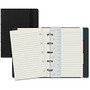 Rediform Filofax Notebook - 112 Pages - Twin Wirebound - Ruled - Cream Paper - Black Cover - Recycled - 1Each