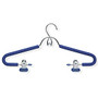 Honey-Can-Do Foam-Coated Suit Hangers With Clips, Blue/Chrome, Pack Of 4