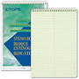 TOPS Steno Book - 70 Sheets - Printed - Wire Bound - 6 inch; x 9 inch; - Green Paper - Hardboard Cover - 1Each