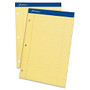 Ampad Legal-ruled 3-hole Writing Pad - 50 Sheets - Printed - 15 lb Basis Weight - 8.50 inch; x 11.75 inch; - Canary Paper - 1Dozen