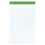 Office Wagon; Brand 100% Recycled Perforated Writing Pads, 8 1/2 inch; x 14 inch;, 50 Sheets, White, Pack Of 6 Pads