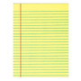 Office Wagon; Brand Glue-Top Writing Pad, 8 1/2 inch; x 11 inch;, Legal Ruled, 50 Sheets, Canary