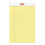 Office Wagon; Brand Perforated Writing Pad, 5 inch; x 8 inch;, Legal Ruled, 50 Sheets, Canary