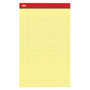 Office Wagon; Brand Perforated Writing Pads, 8 1/2 inch; x 14 inch;, Legal Ruled, 50 Sheets, Canary, Pack Of 12 Pads