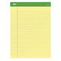 Office Wagon; Brand Writing Pad, 8 1/2 inch; x 11 3/4 inch;, 100% Recycled, Canary, 50 Sheets Per Pad, 6 Pads Per Pack