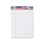 TOPS American Pride Writing Tablet - 50 Sheets - Printed - Strip - 16 lb Basis Weight - Jr.Legal 5 inch; x 8 inch; - Canary Paper - 3 / Pack