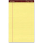 TOPS Gold Fibre Premium Rule Writing Pads - 50 Sheets - Watermark - Stapled/Glued - 16 lb Basis Weight - Legal 8.50 inch; x 14 inch; - Yellow Paper - 1Dozen