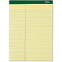 TOPS Letr-Trim Perforated Law-ruled Writing Pad - 100 Sheets - Printed - 16 lb Basis Weight - 8.50 inch; x 11.75 inch; - Canary Paper - 6 / Pack