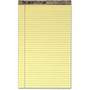 TOPS Second Nature Legal Pad - 50 Sheets - Printed - 16 lb Basis Weight - Legal 8.50 inch; x 14 inch; - Canary Paper - 12 / Pack