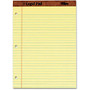 TOPS Traditional Grade Writing Pad - 50 Sheets - Printed - Double Stitched - 16 lb Basis Weight - 8.50 inch; x 11.75 inch; - Canary Paper - 1Dozen
