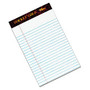 TOPS&trade; Docket; Gold Premium Writing Pads, 5 inch; x 8 inch;, Jr. Legal Rule, White, 50 Sheets Per Pad, Pack Of 6 Pads