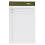 TOPS&trade; Docket; Gold Premium Writing Pads, 5 inch; x 8 inch;, Narrow Ruled, 40 Sheets, White, Pack Of 6 Pads