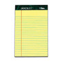 TOPS&trade; Docket; Perforated Figuring Pads, 5 inch; x 8 inch;, Legal Ruled, 50 Sheets, Canary, Pack Of 8 Pads