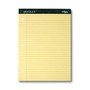 TOPS&trade; Docket; Perforated Writing Tablets, 3-Hole Punched, 8 1/2 inch; x 11 inch;, Legal Ruled, 100 Pages (50 Sheets), Canary, Pack Of 12