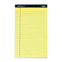 TOPS&trade; Double Docket; Writing Pads, 8 1/2 inch; x 14 inch;, Legal Ruled, 50 Sheets, Canary, Pack Of 12 Pads