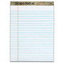 TOPS&trade; Second Nature; 100% Recycled 15-Lb Writing Pads, 8 1/2 inch; x 11 3/4 inch;, Legal Ruled, 50 Sheets, White, Pack Of 12 Pads