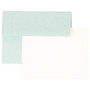 JAM Paper; A7 Stationery Set, 5 1/4 inch; x 7 1/4 inch;, Aqua/White, Set Of 25 Cards And 25 Envelopes