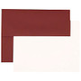 JAM Paper; A7 Stationery Set, 5 1/4 inch; x 7 1/4 inch;, Burgundy/White, Set Of 25 Cards And 25 Envelopes