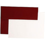 JAM Paper; A7 Stationery Set, 5 1/4 inch; x 7 1/4 inch;, Dark Red/White, Set Of 25 Cards And 25 Envelopes