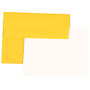 JAM Paper; Stationery Set, 4 3/4 inch; x 6 1/2 inch;, 30% Recycled, Yellow/White, Set Of 25 Cards And Envelopes