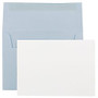 JAM Paper; Stationery Set, 4 3/4 inch; x 6 1/2 inch;, Baby Blue/White, Set Of 25 Cards And Envelopes