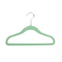 Honey-Can-Do Velvet Touch Kids' Hangers, 8 1/2 inch;H x 1/4 inch;W x 11 13/16 inch;D, Green, Pack Of 60