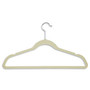 Honey-Can-Do Velvet-Touch Suit Hangers, 9 1/2 inch;H x 1/4 inch;W x 17 3/4 inch;D, Ivory, Pack Of 20