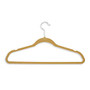 Honey-Can-Do Velvet-Touch Suit Hangers, 9 1/2 inch;H x 1/4 inch;W x 17 3/4 inch;D, Tan, Pack Of 20