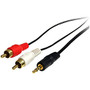 StarTech.com 1 ft Stereo Audio Cable - 3.5mm Male to 2x RCA Male
