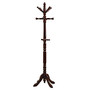 Monarch Specialties 11-Hook Wood Coat Rack, 73 inch;H x 17 inch;W x 17 inch;D, Dark Cherry