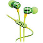 iHome; iB18 Noise Isolating Earbuds With In-Line Mic, Lemon Lime/Green