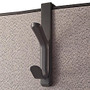 Office Wagon; Brand Cubicle Coat Hook, 1 3/10 inch;H x 4 7/10 inch;W x 7 7/8 inch;D, 100% Recycled, Charcoal