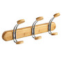 Safco; Bamboo Wall Coat Rack, 3 Hooks, Natural