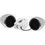 BOSS AUDIO MC420B Chrome 600 watt Motorcycle/ATV Sound System with Bluetooth Audio Streaming, One Pair of 3 inch Weather Proof Speakers, Aux Input and Volume Control