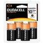 Duracell; Coppertop C Alkaline Batteries, Pack of 4