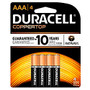 Duracell; CopperTop MN2400B4Z Alkaline General Purpose AAA Batteries, Pack Of 4