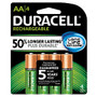 Duracell; Rechargeable AA Batteries, Pack of 4