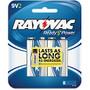 Rayovac A1604-2F Alkaline 9-Volt Battery - Alkaline - 9 V DC - 2 / Pack